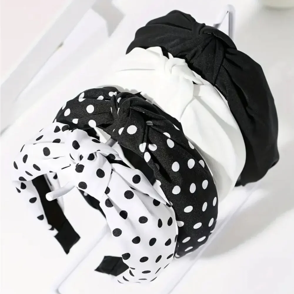 Black & White Knotted Headbands